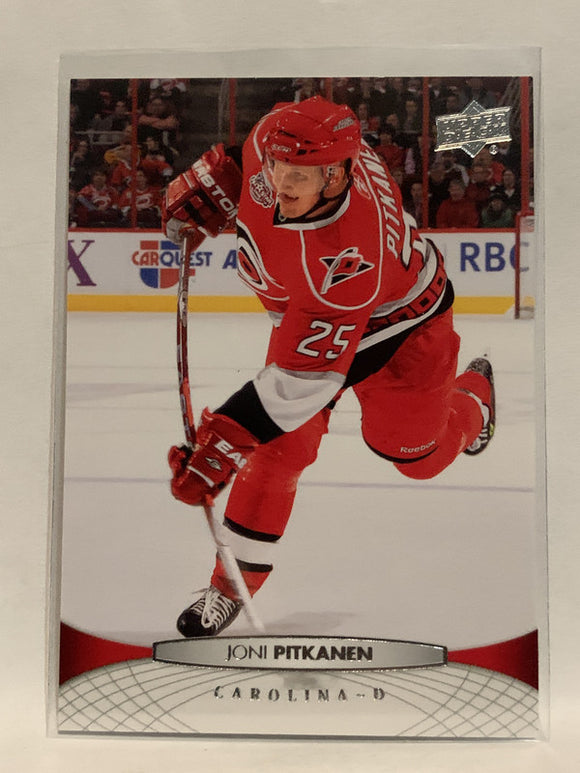 #172 Joni Pitkanen Carolina Hurricanes 2011-12 Upper Deck Series One Hockey Card