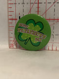 Happy St. Patricks Day Shamrock Button Pinback