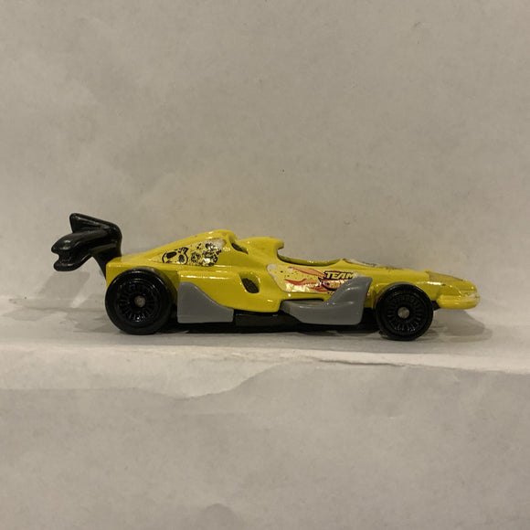 Yellow Mcdonalds Stock Racer ©2012 Hot Wheels Diecast Car BQ