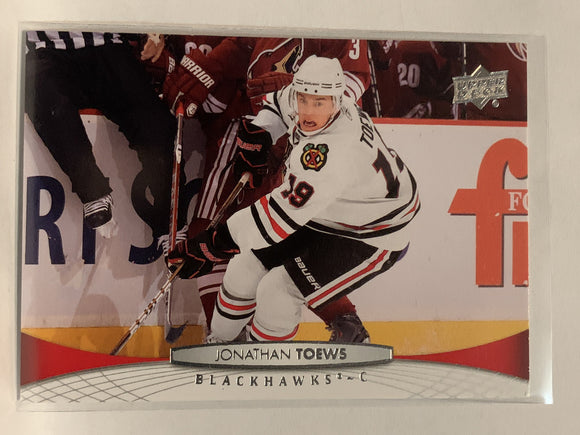 #160 Jonathan Toews Chicago Blackhawks 2011-12 Upper Deck Series One Hockey Card