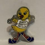 Quack's Keep Fit Ski Club Duckling Mascot Lapel Hat Pin