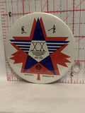 International Anniversary Series 1968 1988 Hockey Ringette Button Pinback