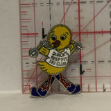 Quack's Keep Fit Ski Club Duckling Mascot Lapel Hat Pin