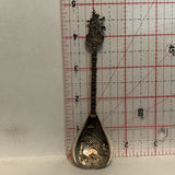 Christmas 1974 Carolers Santa Flying over Village Collectable Souvenir Spoon CB