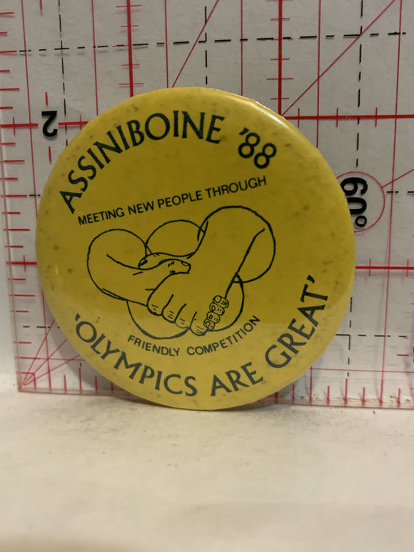 Assiniboine '88 Olympics are Great Button Pinback