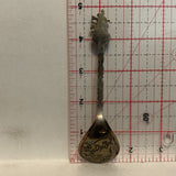 Christmas 1974 Carolers Santa Flying over Village Collectable Souvenir Spoon CB