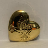 Dove on a Heart Lapel Hat Pin