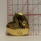 Dove on a Heart Lapel Hat Pin