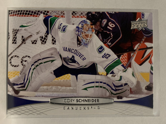 #18 Cory Schneider Vancouver Canucks 2011-12 Upper Deck Series One Hockey Card