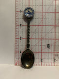 Blue White Windmill Souvenir Spoon