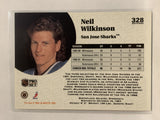 #328 Neil Wilkinson San Jose Sharks 1991-92 Pro Set Hockey Card