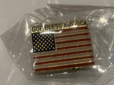 God Bless America USA American Flag Lapel Hat Pin