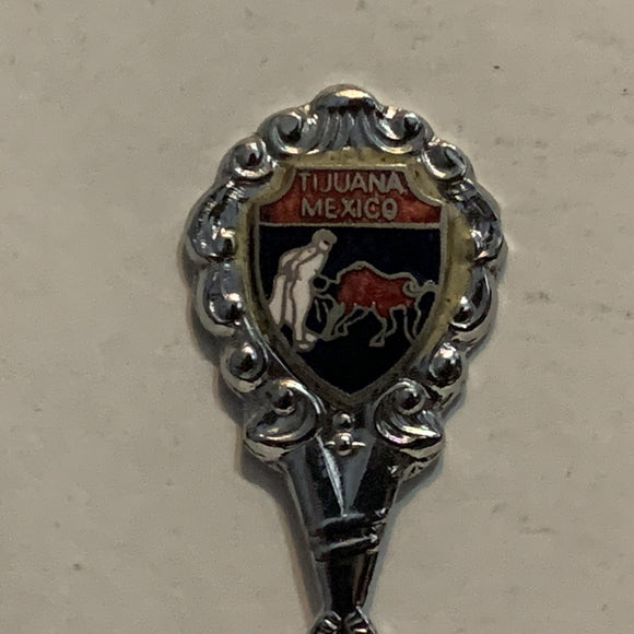Tiujana Bull Fighting Mexico Collectable Souvenir Spoon CB