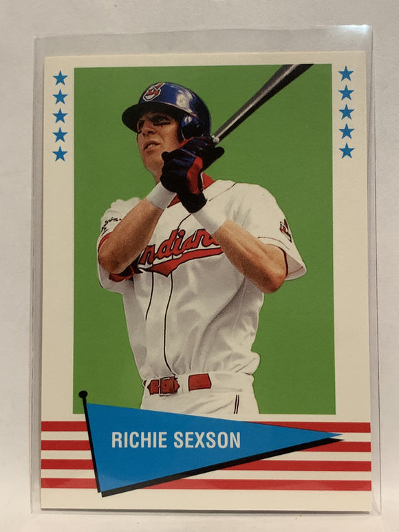 #42 Richie Sexson Cleveland Indians 1999 Fleer Baseball Card