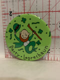 Party Leprechaun Button Pinback