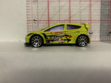 Yellow '12 Ford Fiesta 2011 Hot Wheels Loose Diecast Car 1/64 IH