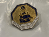 Massachusetts District 33 1972 Lions International Lapel Hat Pin