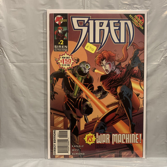 #2 Siren vs War Machine  Malibu Comics AD 6883