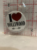 I Love Hollywood Button Pinback