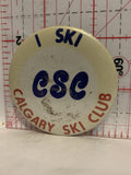 I Ski CSC Calgary Ski Club Button Pinback