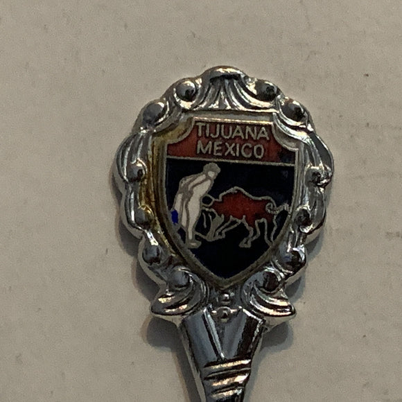 Tijuana Mexico Bull Fighting Collectable Souvenir Spoon CC