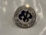 Prevent Crime Working Together Lapel Hat Pin