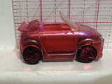 Red Clear Polly Pocket Convertible 2007 Mattel Diecast Car