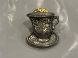 Tea Cup and Saucer Lapel Hat Pin