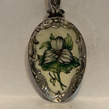 Ontario Trillium Flower Painted Bowl Collectable Souvenir Spoon CC