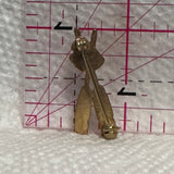 Curling Rock Brooms  Lapel Pin