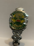 Town of Eckville Alberta Coat of Arms 25th Souvenir Spoon
