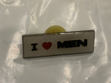 I Love Men Lapel Hat Pin