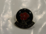 Camrose Alberta Wild Rose Flower Lapel Hat Pin