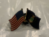 USA United States Army Friendship Flags Lapel Hat Pin