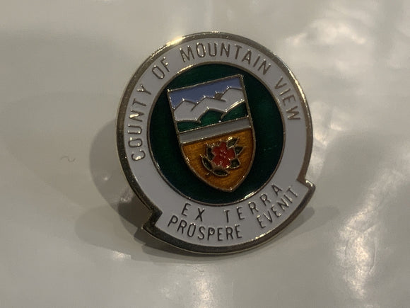 County of Mountain View Crest Emblem Lapel Hat Pin