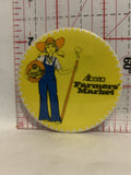 Alberta Farmers Market Button Pinback