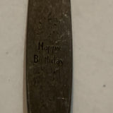 Happy Birthday Flowers Collectable Souvenir Spoon EM