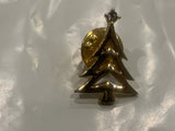 Golden Christmas Tree Lapel Hat Pin