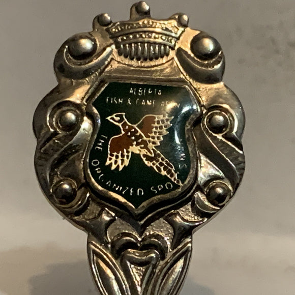 Alberta Fish & Game Association The Organized Sportsman Pheasent Collectable Souvenir Spoon CD