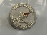 Queen Elizabeth II Royal Visit June 1990 Red Deer Lapel Hat Pin
