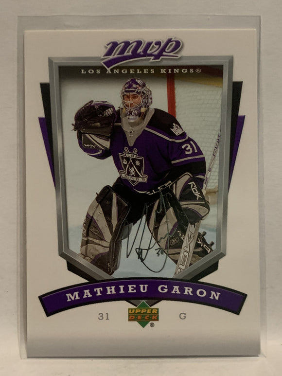 #138 Mathieu Garon Los Angeles Kings 2006-07 Upper Deck MVP Hockey Card