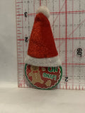 Oh Snap Ginerbread Santa Hat Button Pinback