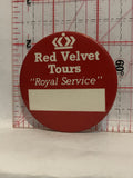 Red Velvet Tours Royal Service Button Pinback
