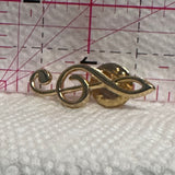 Trble Clef Music Note  Lapel Pin