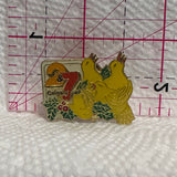 2&7 Calgary '89 Christmas Holly Birds  Lapel Pin