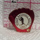 Minor Baseball Association Red Deer Glove  Lapel Pin