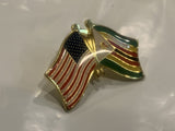 USA Zimbabwae Friendship Flags Lapel Hat Pin