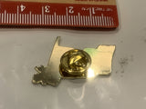 USA Waving Flag Yellow Ribbon Lapel Hat Pin