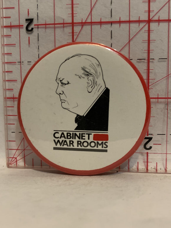 Cabinet War Rooms Churchill Button Pinback