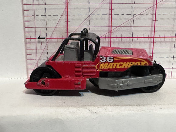 Red Road Roller 2000 Matchbox Diecast Car